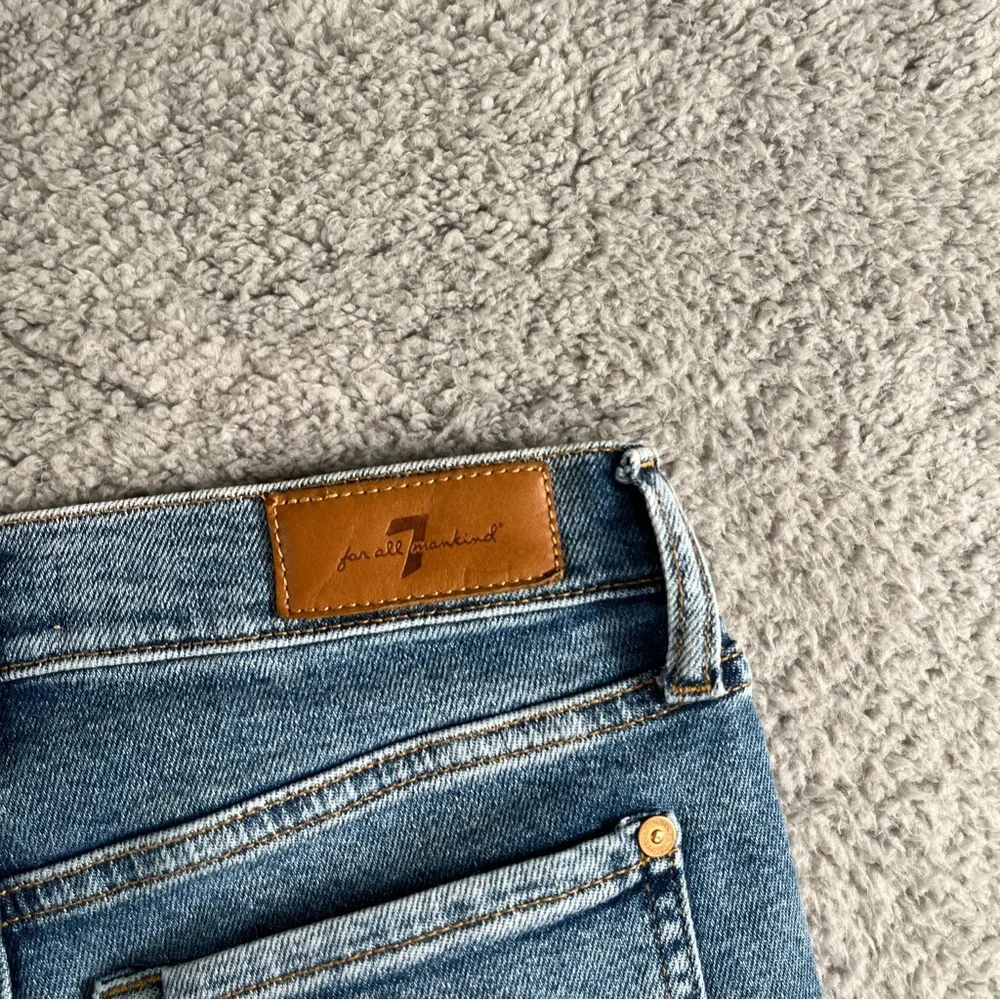 7 For All Mankind Women’s‎ Luxe Vintage Raw Hem Jeans HW Slim Kick Size 28 - Picture 6 of 9